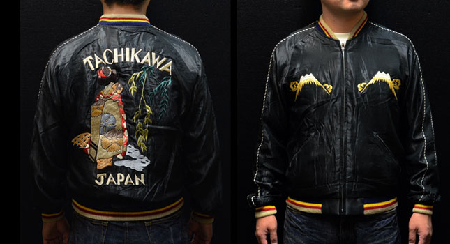 テーラー東洋スカジャン【舞妓×Japan Map】リバーシブルサテンスカ NO