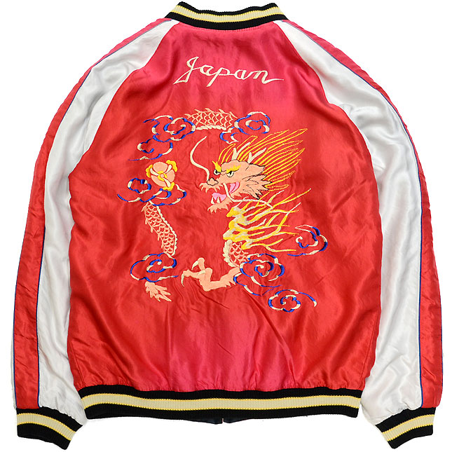 東洋スカジャン「TIGER HEAD×DRAGON」サテンスカ・エージングモデル NO