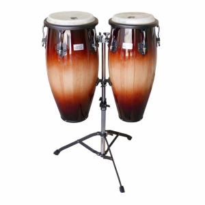 Remo Crown Percussion 10″ x 11″in Conga Set with Stand CR-P110-00