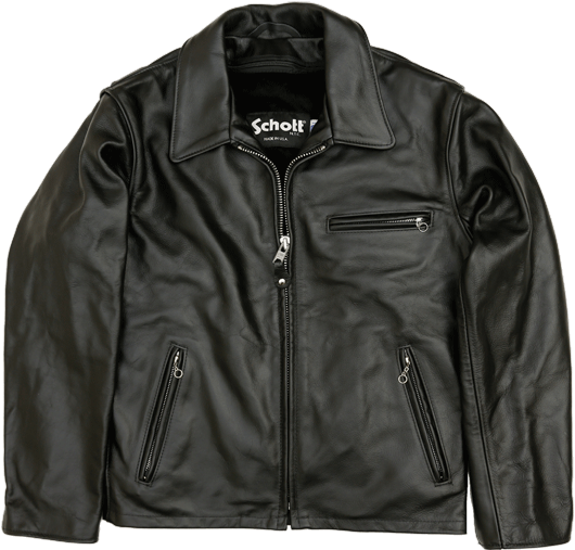 ショット#643 シングルライダースジャケット 襟付き 3POCKETS 折襟