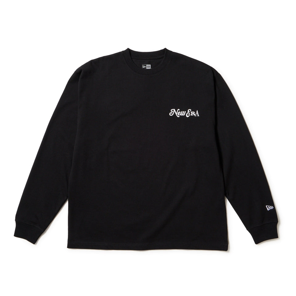 長袖 オーバーサイズド コットン Tシャツ Archive Mix Logo ブラック