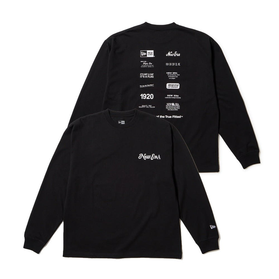 長袖 オーバーサイズド コットン Tシャツ Archive Mix Logo ブラック