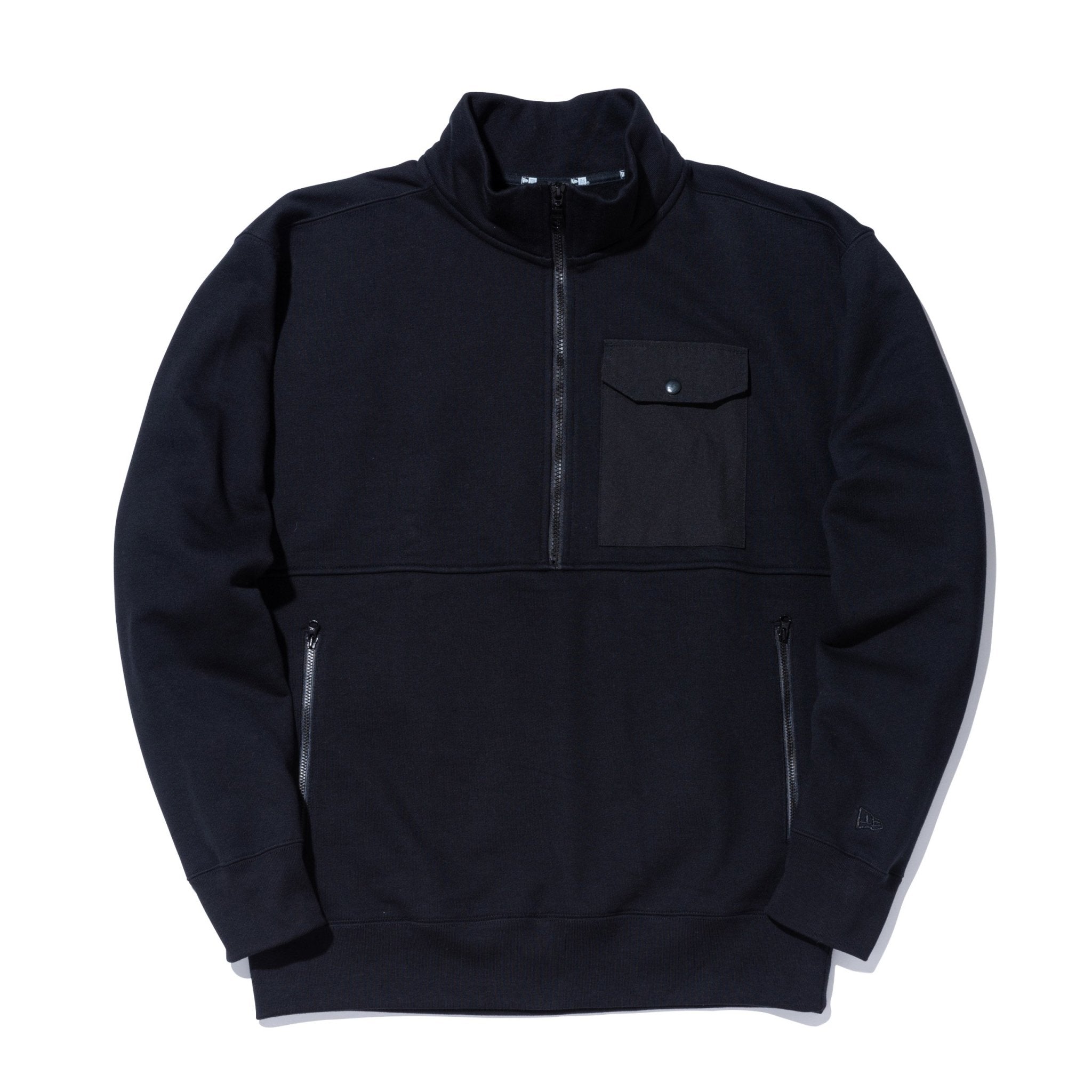 裏起毛 ハーフジップ スウェット NEW ERA BLACK LABEL ヘビーウェイト