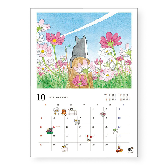 移ろう時と花、そして猫を日本画家久保智昭さんが描く。コラボ