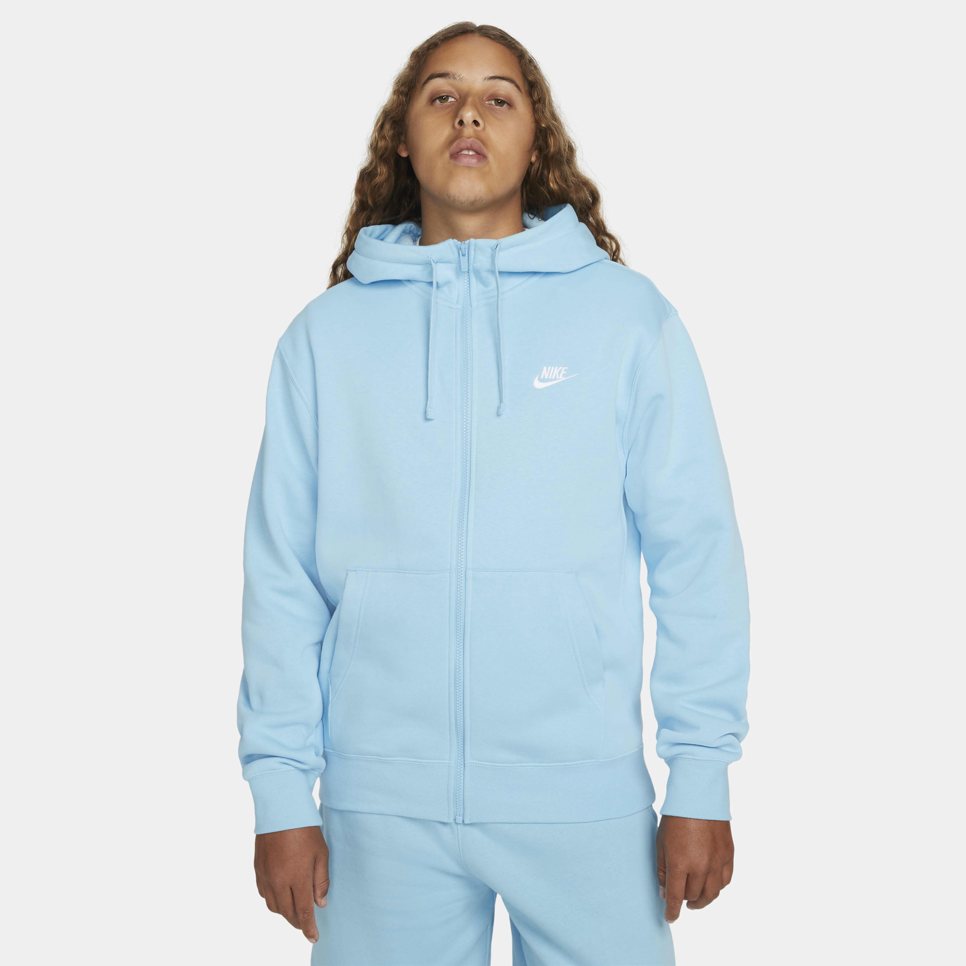 Buy Nike Sportswear Club Fleece Men's Full-Zip Hoodie - Blue Chill
