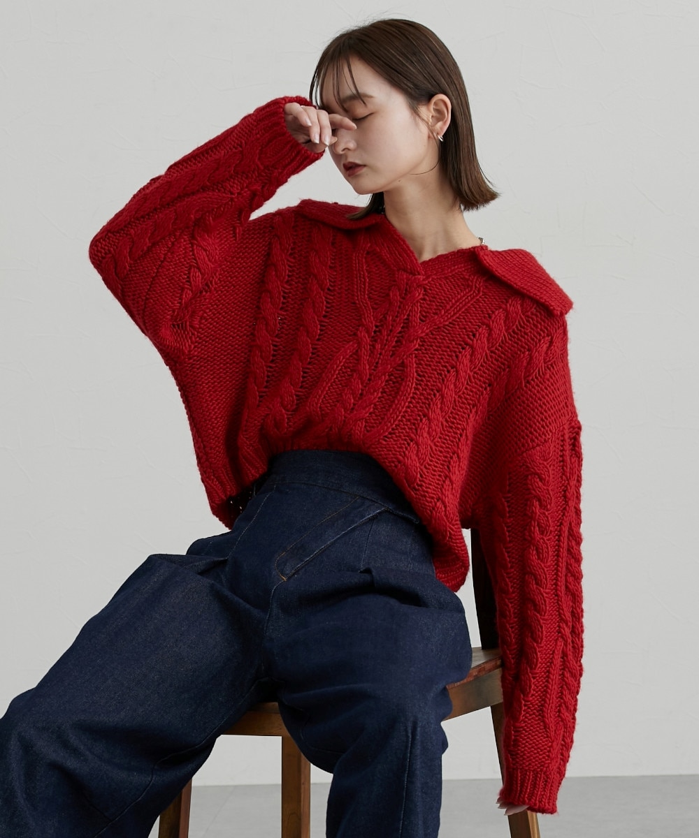 ローゲージクロップド開襟プルオーバー 通販【ニッセン】