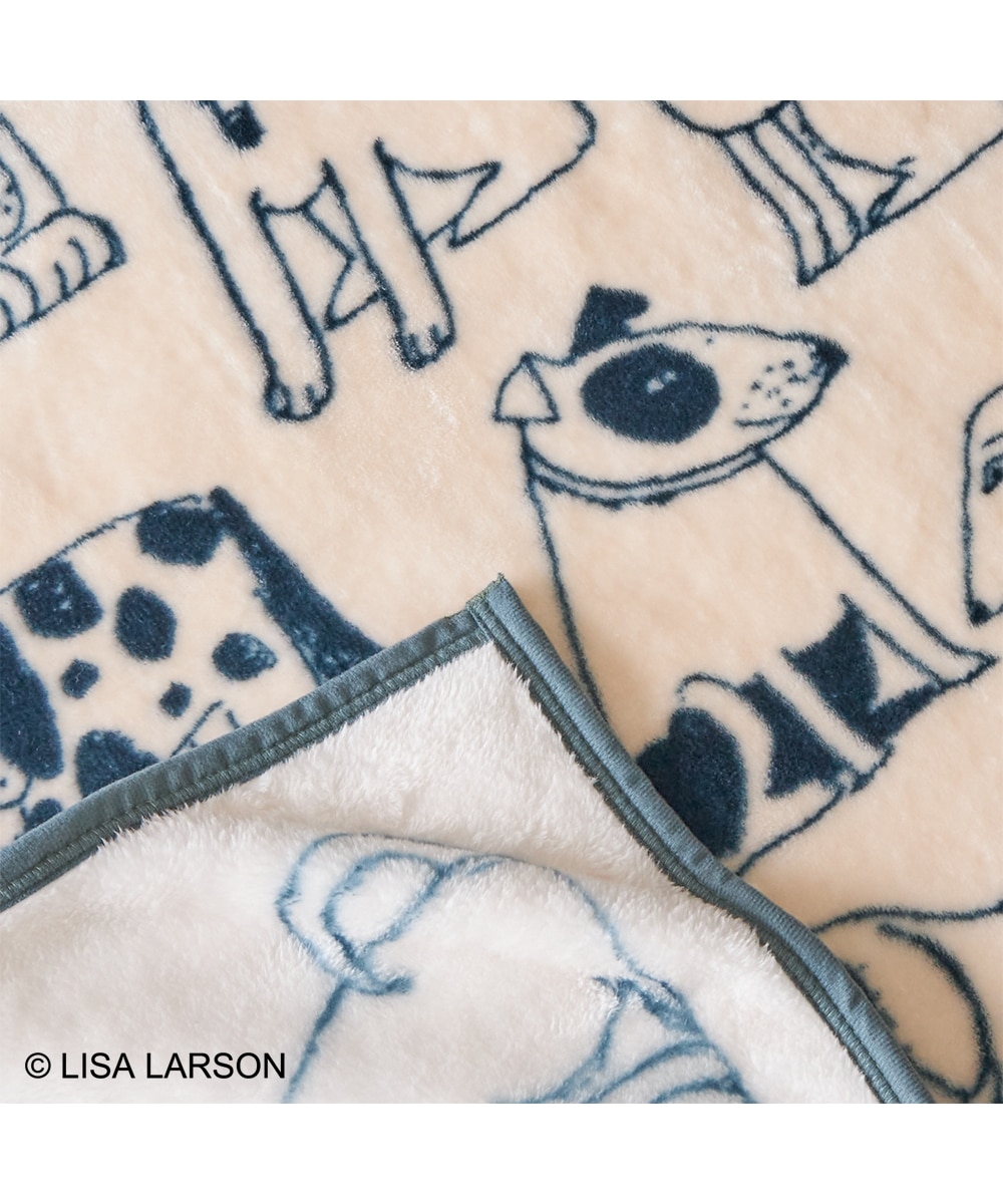 ふんわりフランネルひざ掛け リサ・ラーソン「スケッチドッグ」 通販