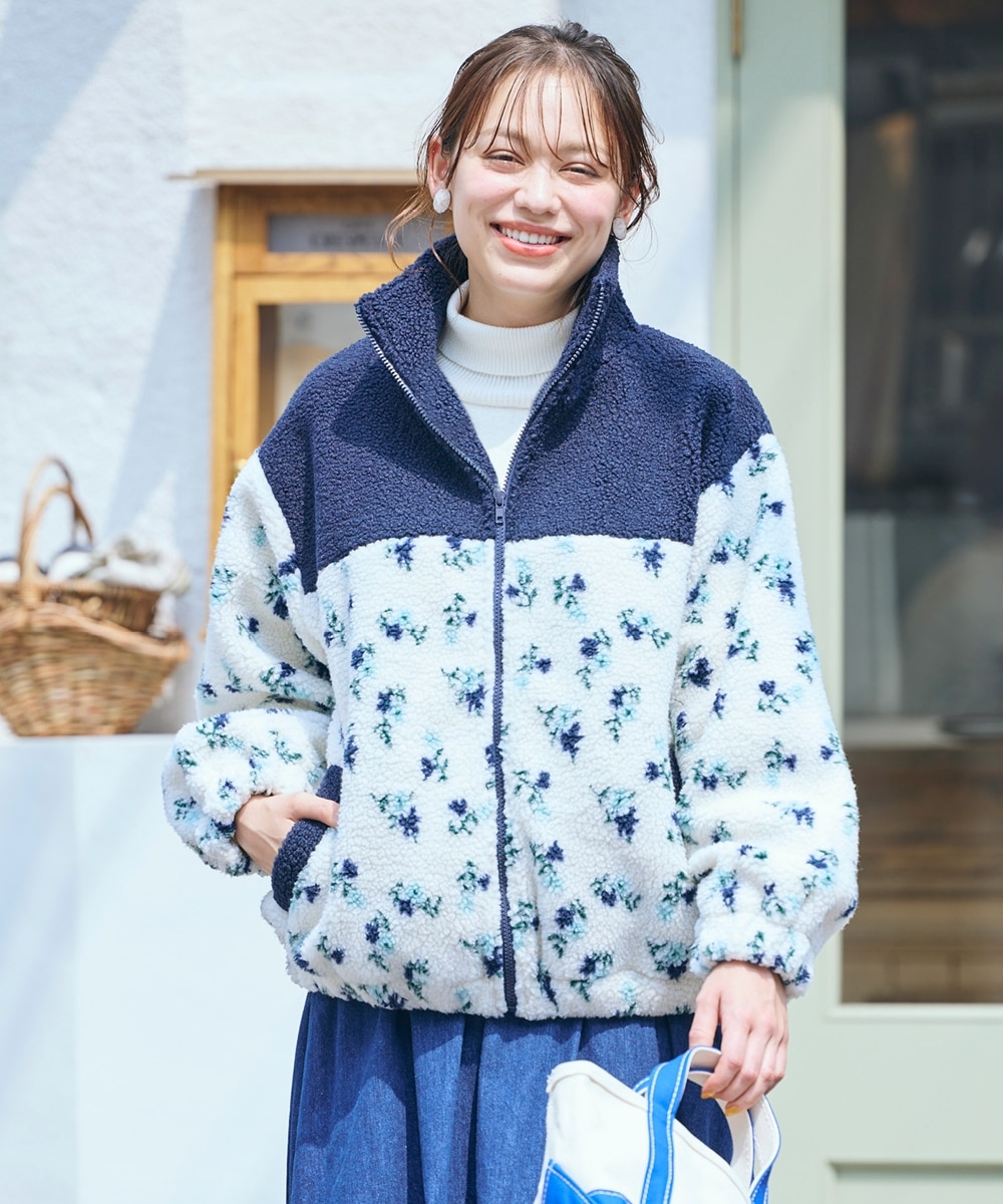 大きいサイズ＞暖かスタンドボアブルゾン 通販【ニッセン】