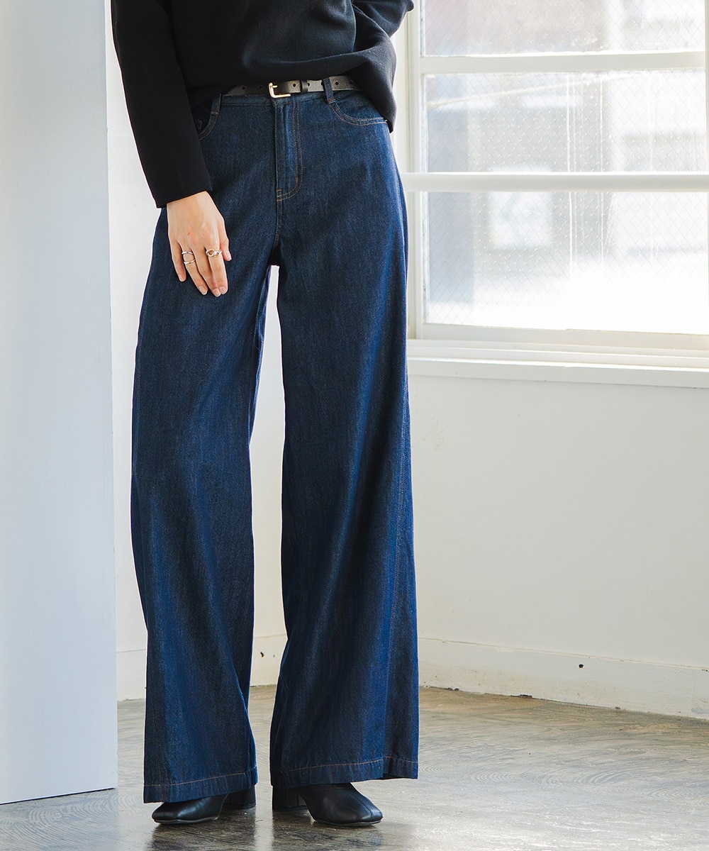 i Deni】6.7ozデニムバギーパンツ（はっ水）＜大きいサイズ有＞ 通販