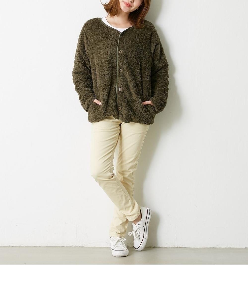 ボアフリースカーディガン【3L以上お腹ゆったり】 通販【ニッセン】