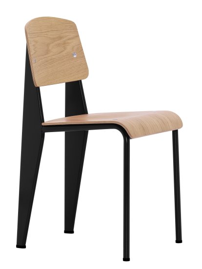 Standard Chair, Base japanese red/Seat, back natural oak | Vitra