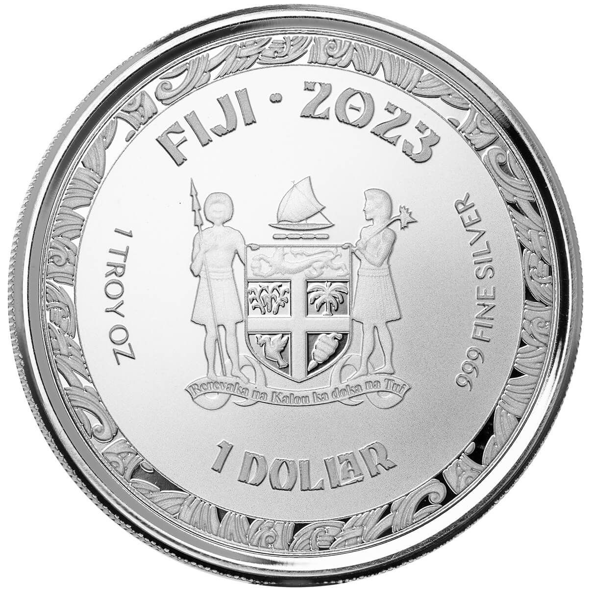 2023 Fiji Koi Fish 1 oz Silver Color Proof Coin