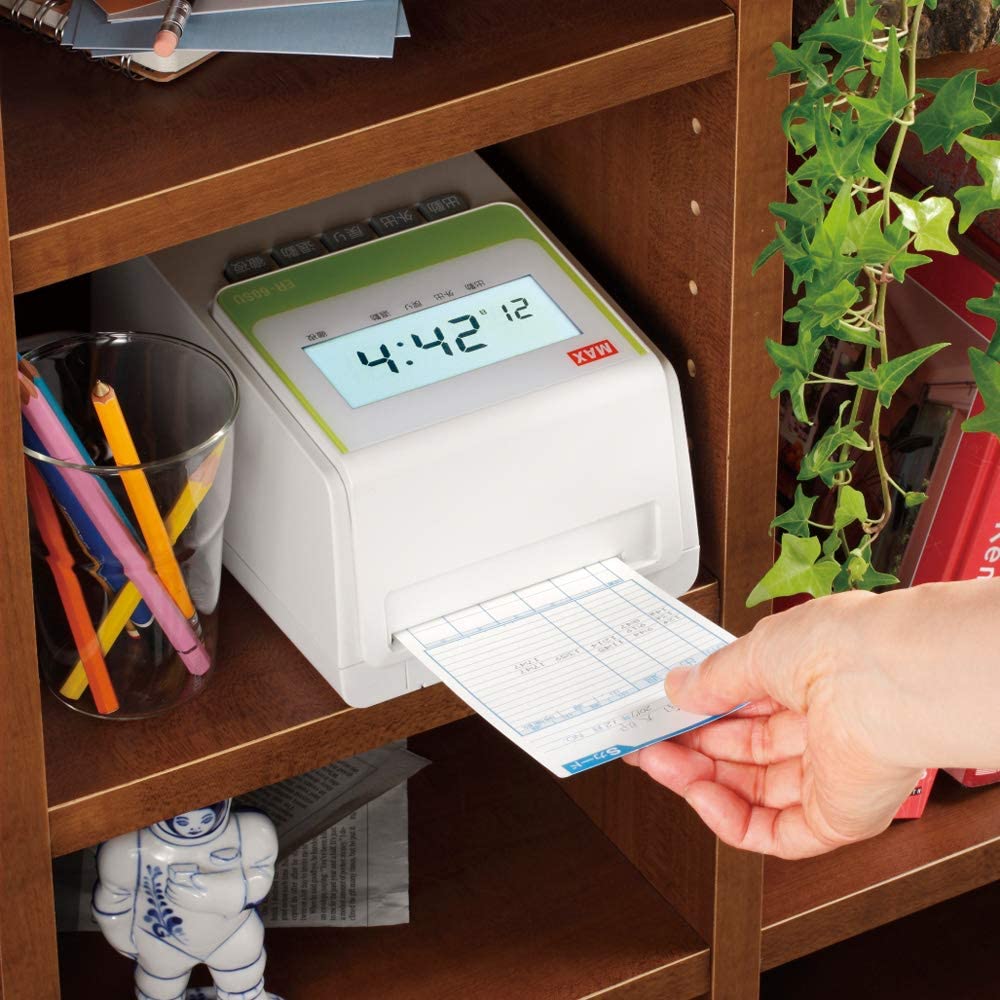 マックス 電子タイムレコーダー ER-60SU ホワイト | オフィス事務用品