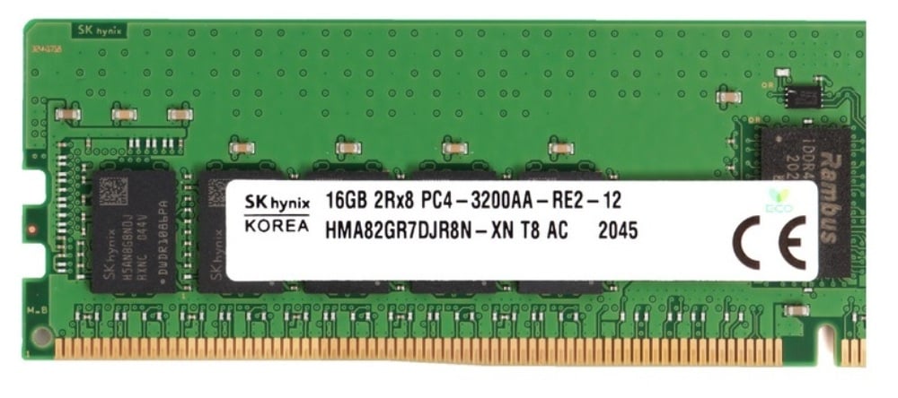 Hynix HMA82GR7DJR8N-XN 16GB PC4-25600 DDR4-3200MHz 2Rx8 ECC Memory