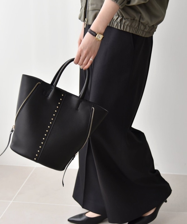 一部追加予約》quaranciel: 2way スタッズ バケツ トート バッグ