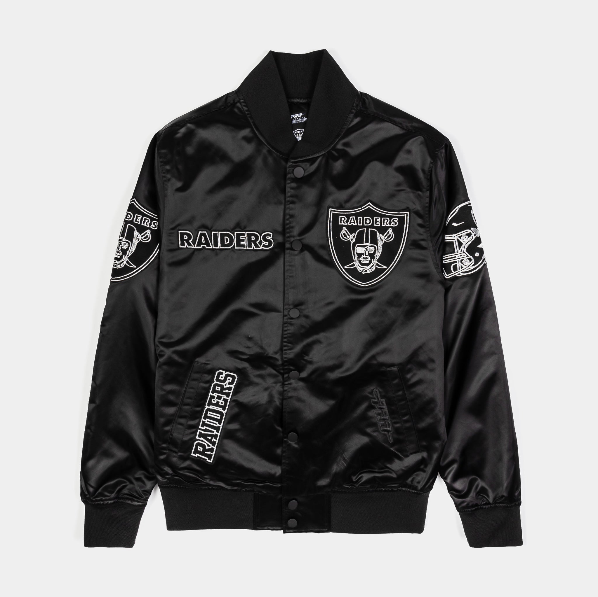 Pro Standard Las Vegas Raiders Satin Varsity Mens Jacket Black