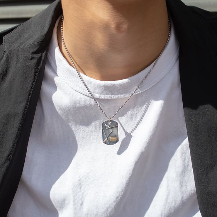 MOCHA】ドッグタグ シルバーペンダント [DT-459]