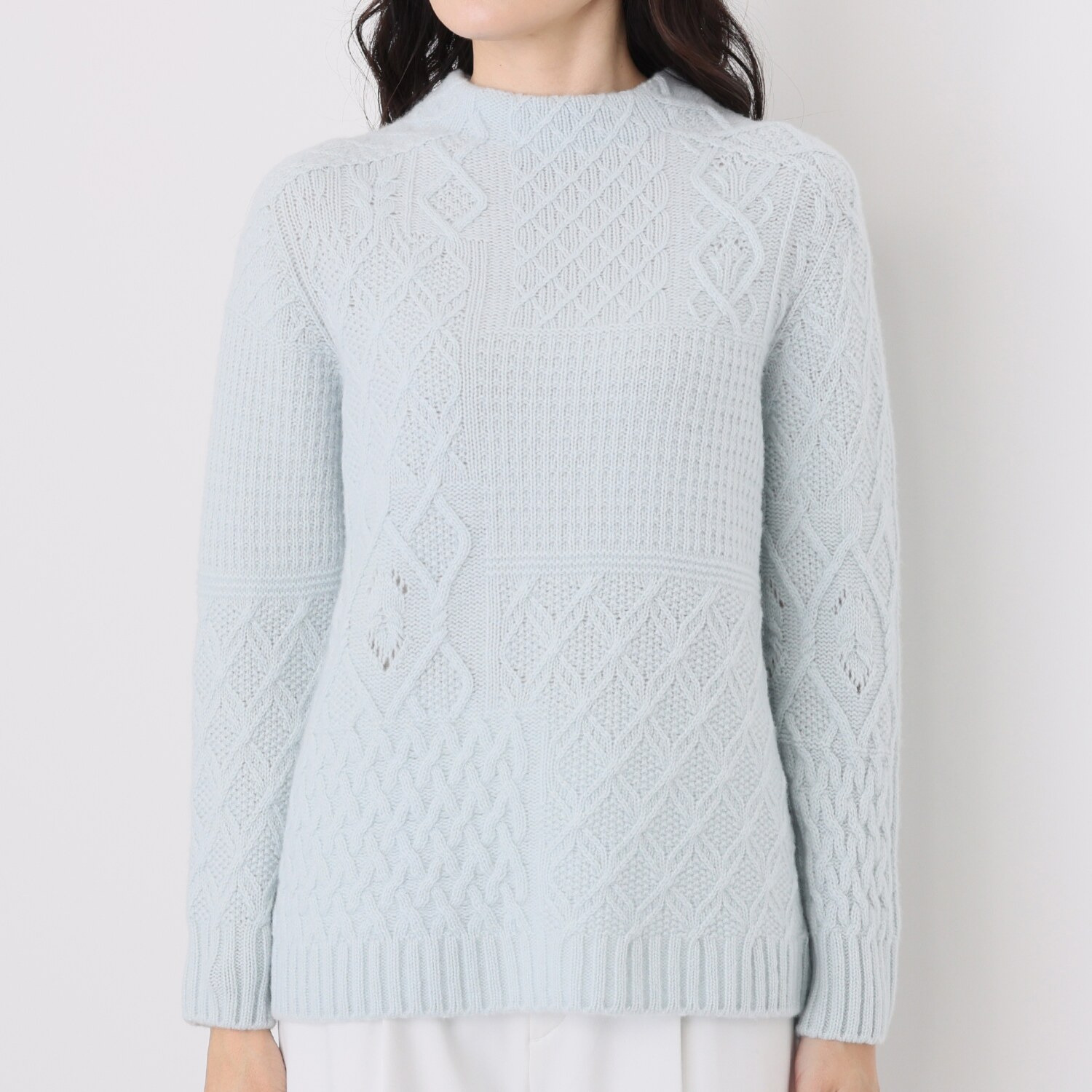 ルーエン ローズ 日本製 内モンゴル産 カシミヤ100％ パッチワーク