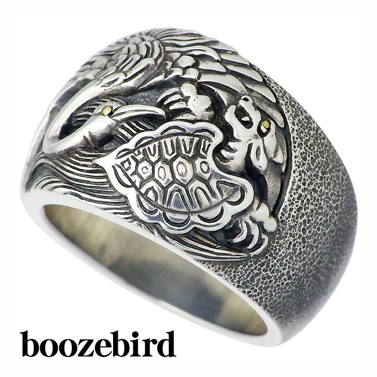ブーズバード boozebird 鶴亀 シルバー リング 指輪 K24 15～30号