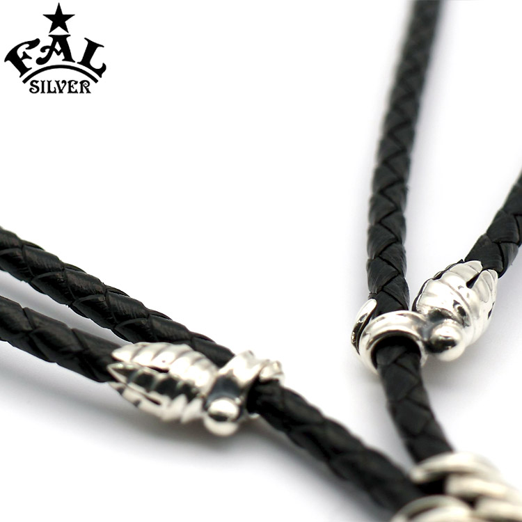 エフエーエル F.A.L FAL レザー チョーカー リーフ 5連 蕾 カウ レザー