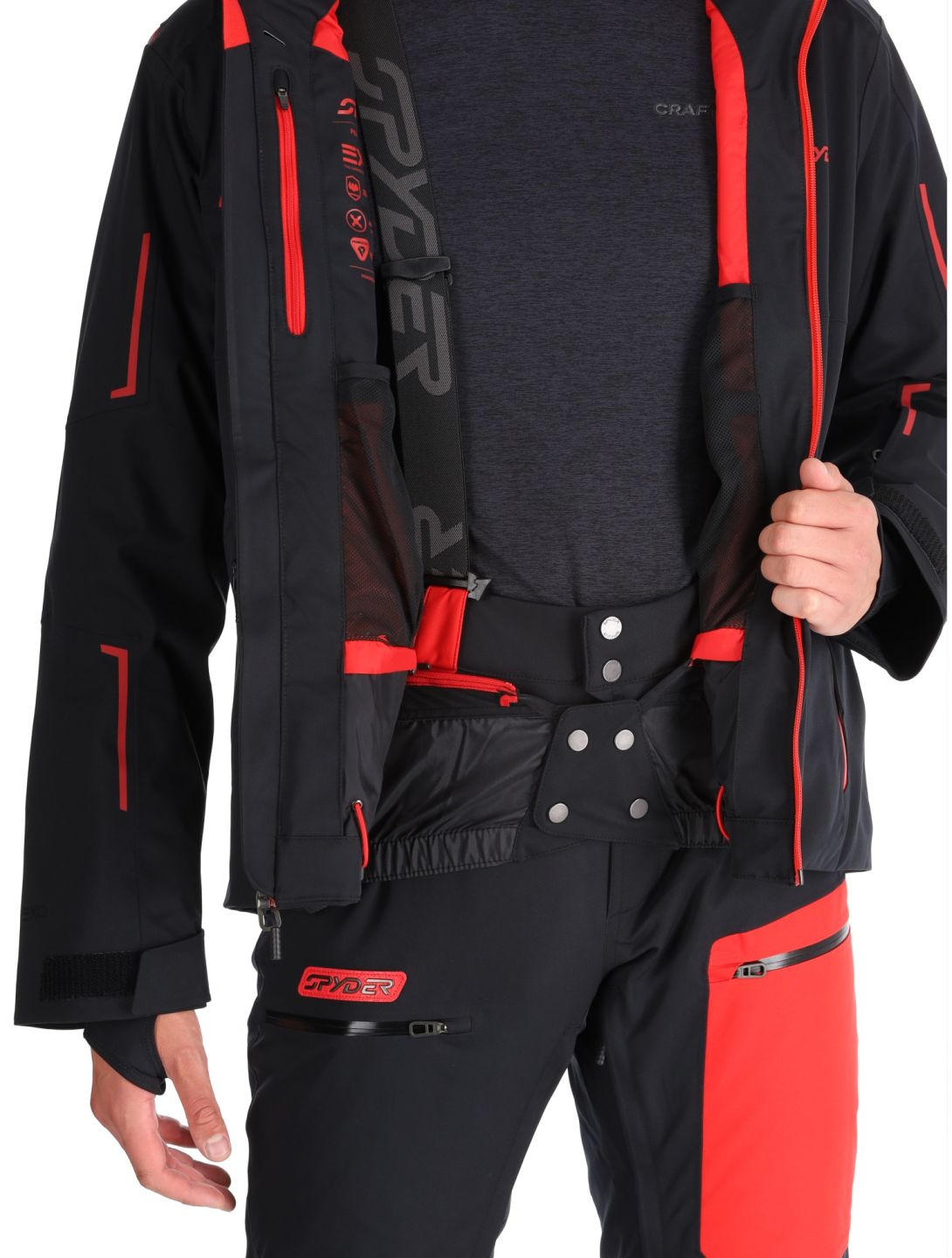 Spyder, Titan ski jacket men Black black