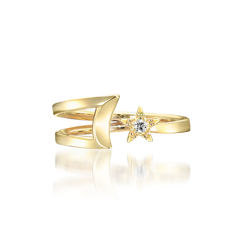 SHOOTING STAR PINKIE RING(2JR0525)K10 ピンキーリング｜スター