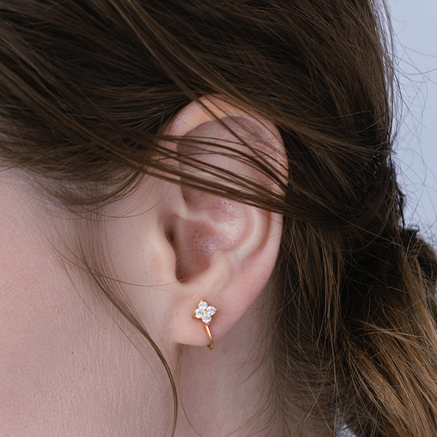 BRIGHTEST STAR DIAMOND EARRINGS(MS)(1ZE0132)K18 イヤリング｜スター