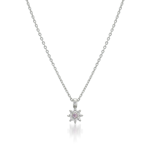 GARDEN HALO PINK DIAMOND NECKLACE(1XN0790)Pt950 ネックレス｜スター