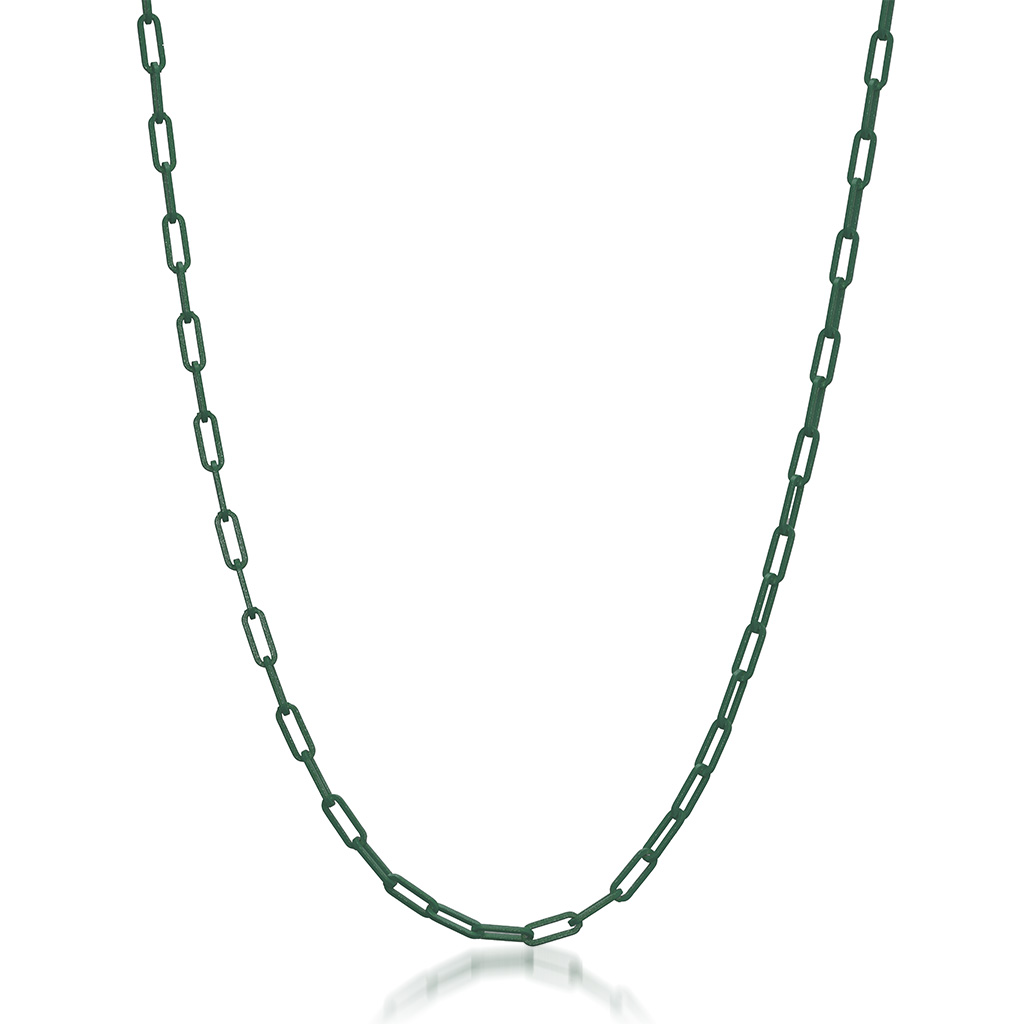 COLOR ON COLORS CHAIN NECKLACE(グリーン)(2SK0662)SV925/K10