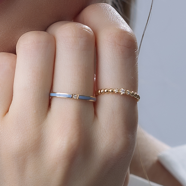 COLOR ON COLORS RING(ブルー)(2JR0589)K10 リング｜スタージュエリー