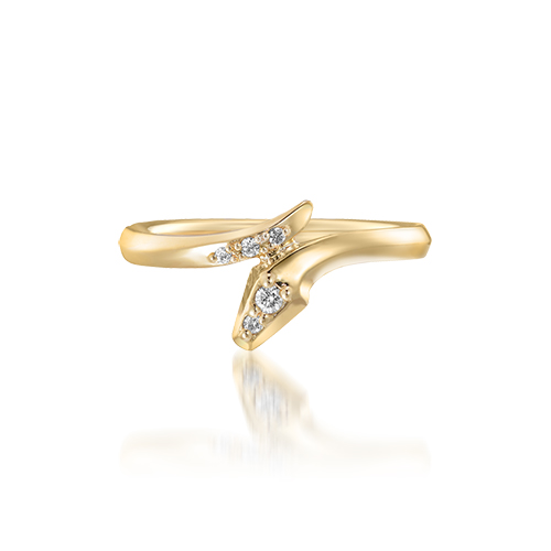 PYTHON KNOT PINKIE RING(2ZR1572)K18 ピンキーリング｜スター