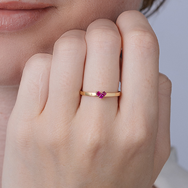 MYSTERIOUS HEART RUBY RING(1ZR1228)K18 リング｜スタージュエリー
