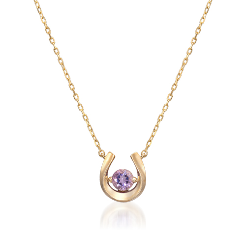 HORSESHOE AMETHYST(2月) NECKLACE(2JN1067)K10 ネックレス｜スター