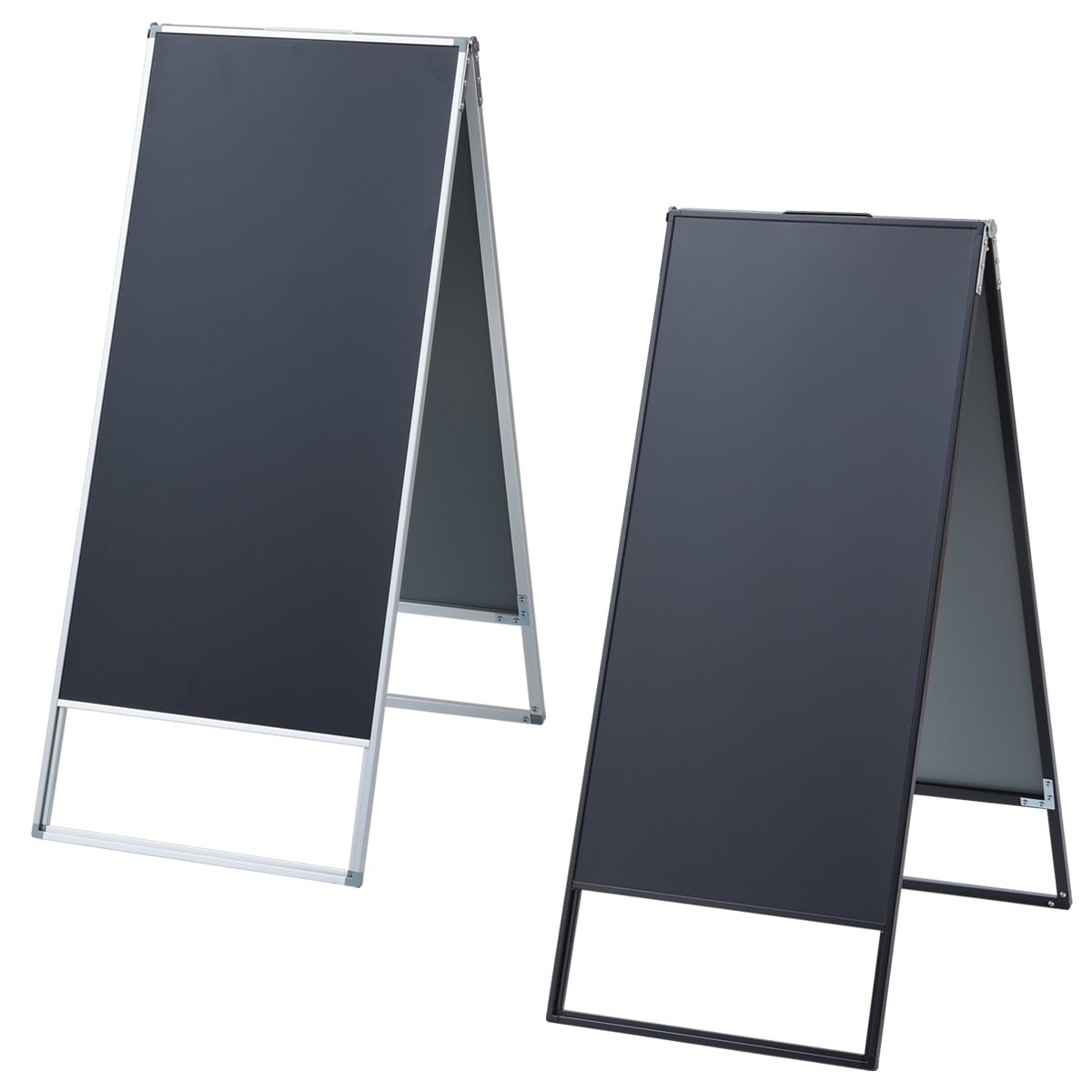 アルミフレームブラックボードA型看板(両面仕様) ブラック