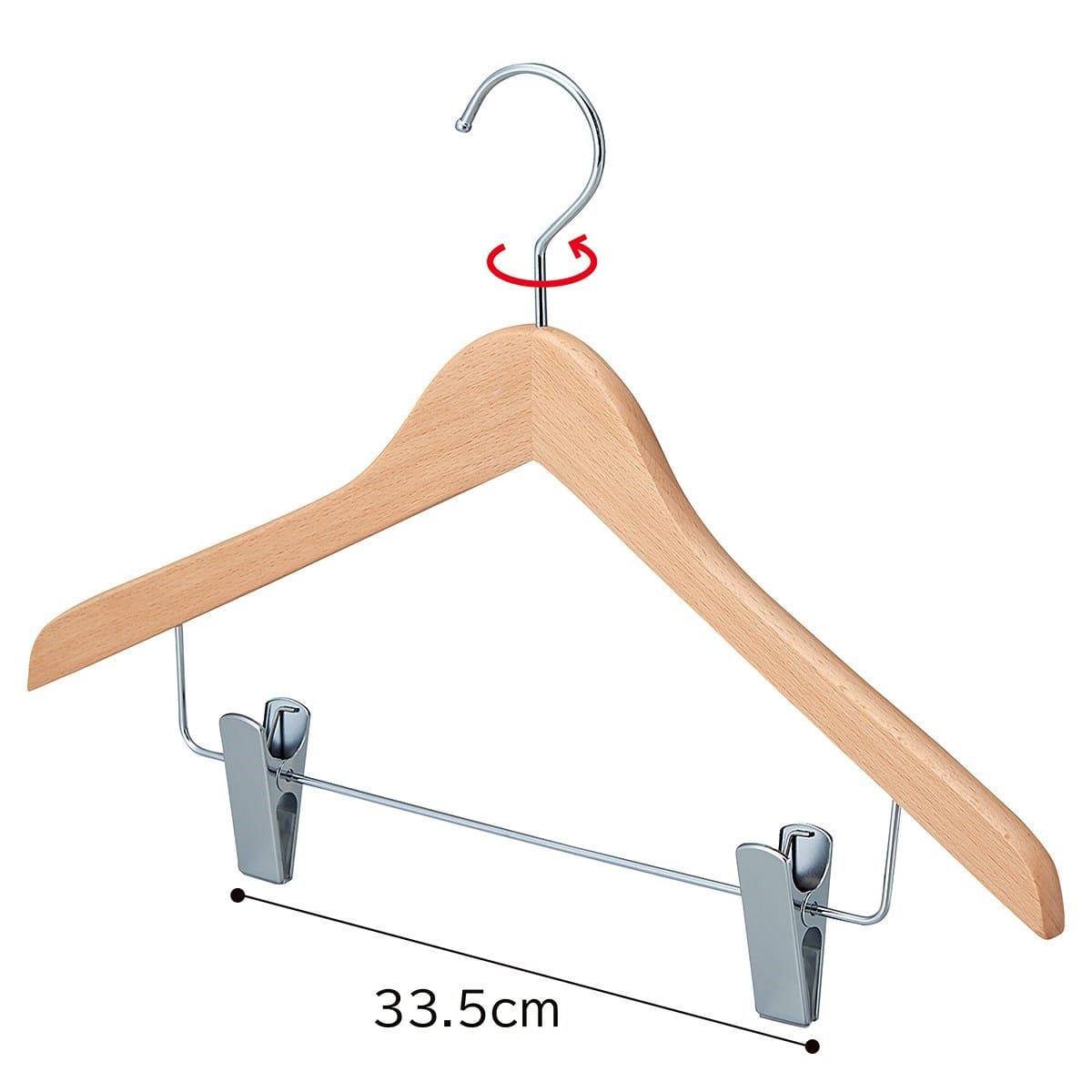 木製コーディネートハンガー 木地仕上げ〔ストエキオリジナル〕 ボトム