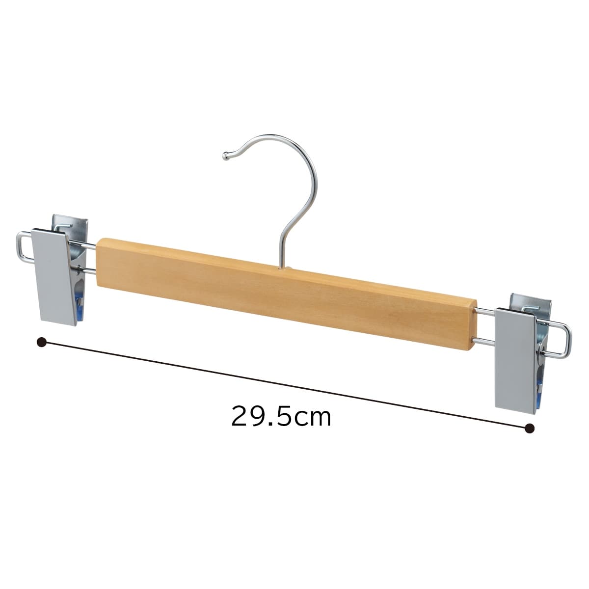 100本】木製ハンガー ナチュラル〔ストエキオリジナル〕 トップス用 幅38cm