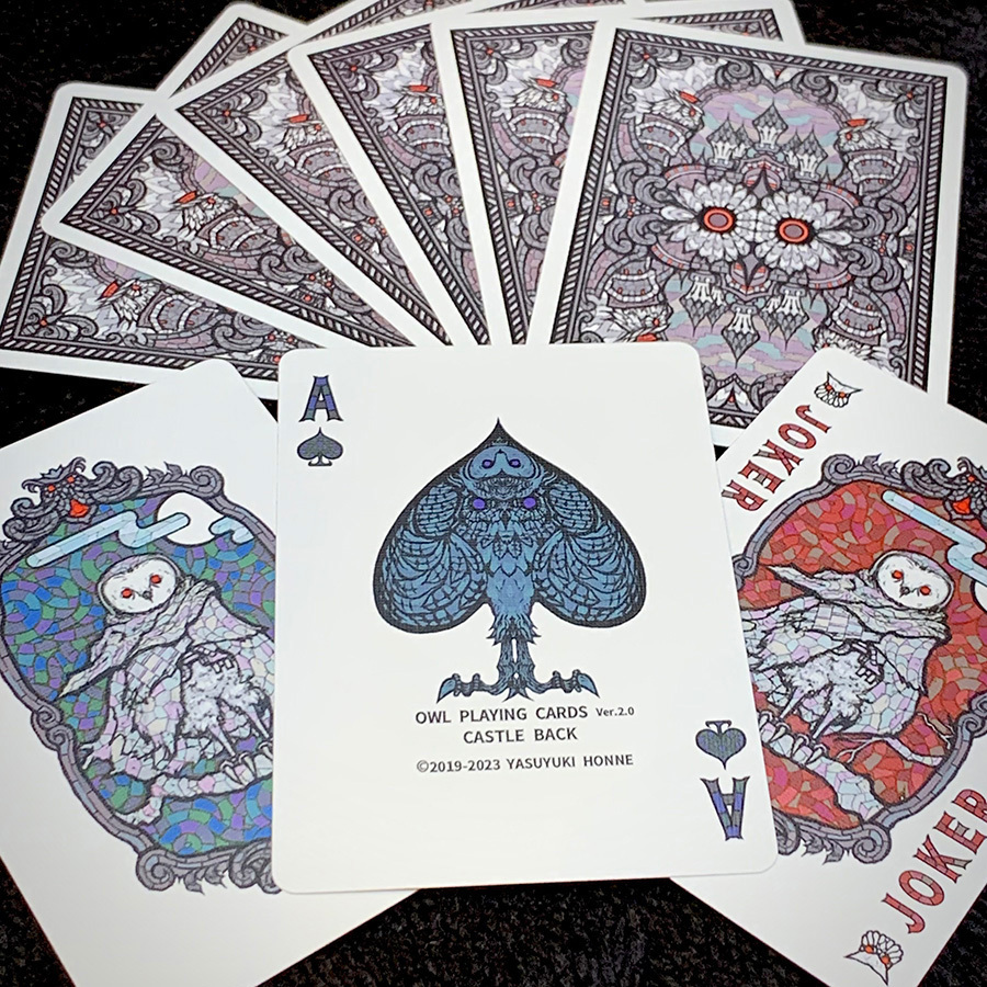 Bicycle Owl Playing Cards (Ver.2.0) Castle Back by Yasuyuki Honne
