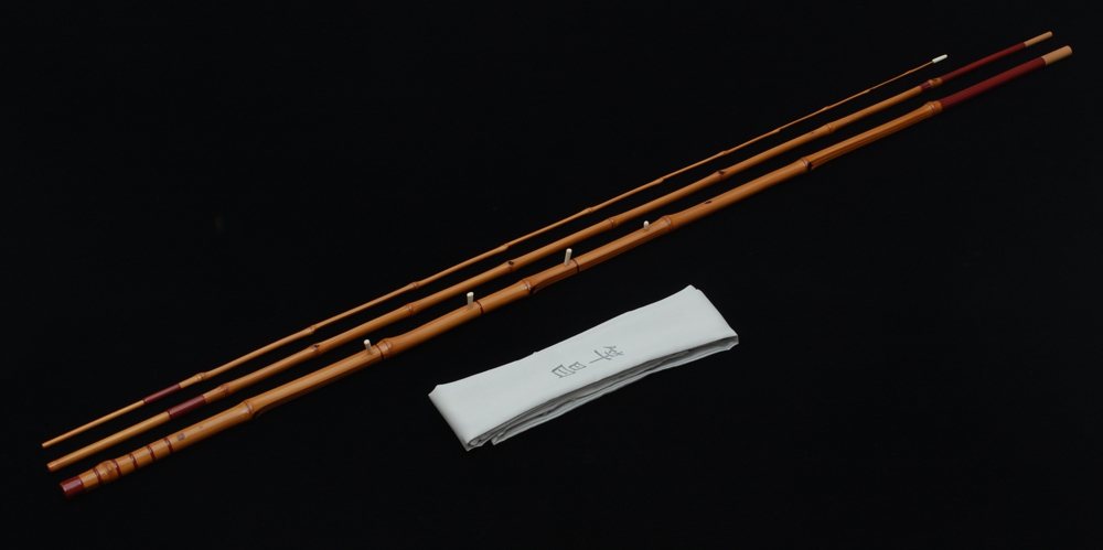 竿昌 中通しはぜ竿 総布袋竹 印籠3本継 9尺の通信販売