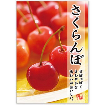 A3ポスター さくらんぼ: タイトルポップ｜販促物・販促通販の【POP
