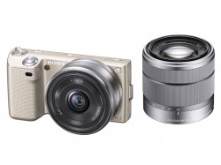 ソニー、「NEX-5」に新色ゴールドを追加 ― 外付けモニターなど“α”用