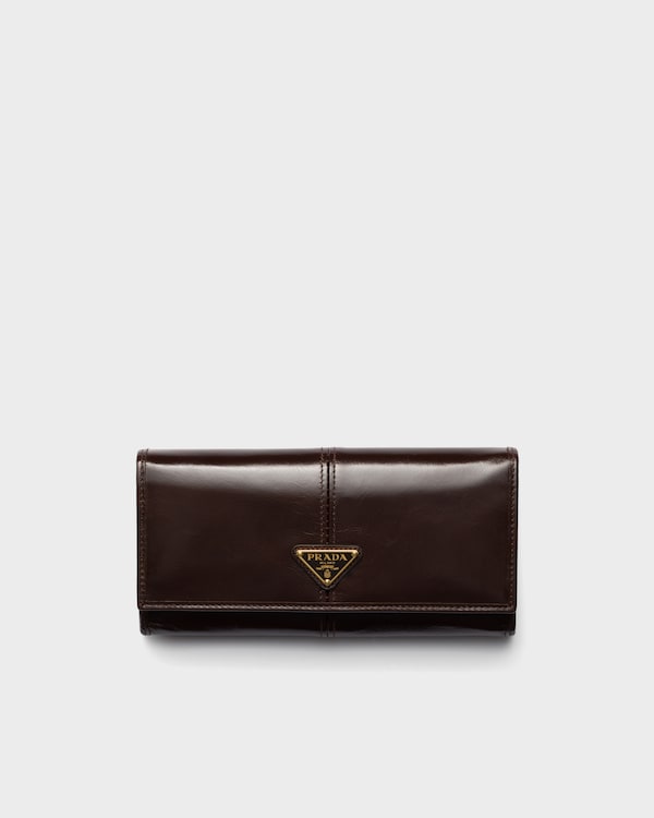 ファイアリーレッド サフィアーノレザー ジップアラウンド長財布 | PRADA