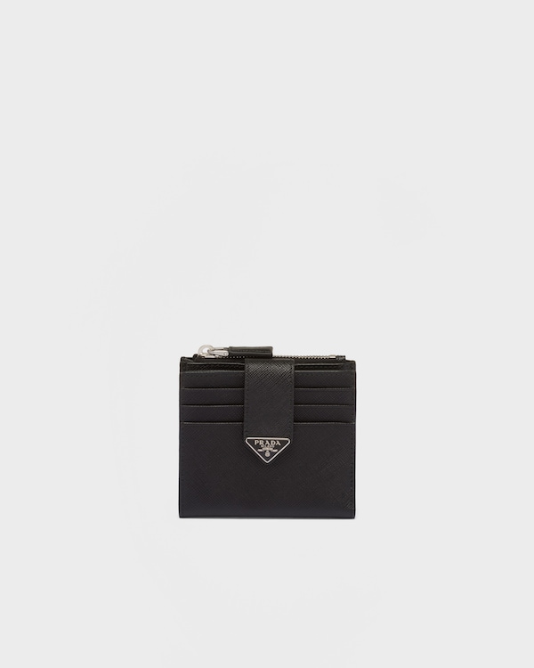 ブラック サフィアーノタブ カードケース | PRADA