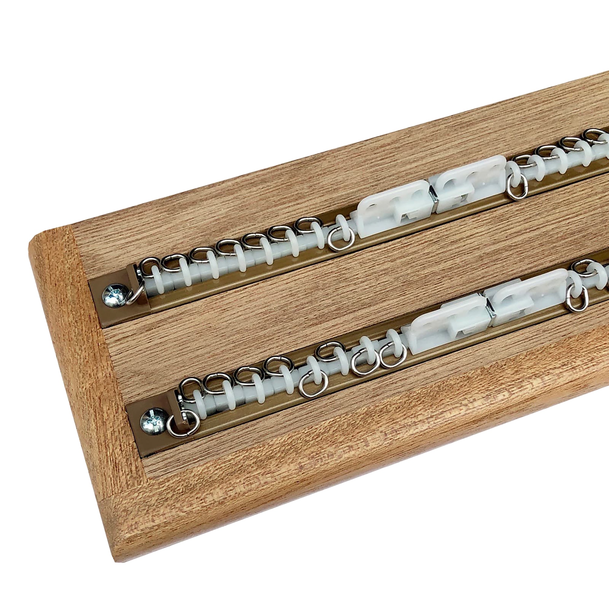 木製カーテンレール ラワン ダブル | DW-CB002-09-G015 | カーテン