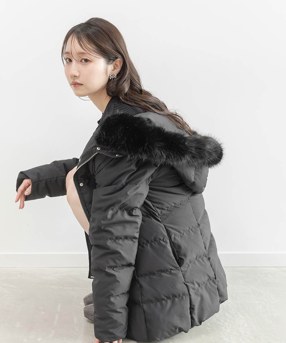 ゴムベルト付きウエストシェイプダウンコートRANDA公式サイト