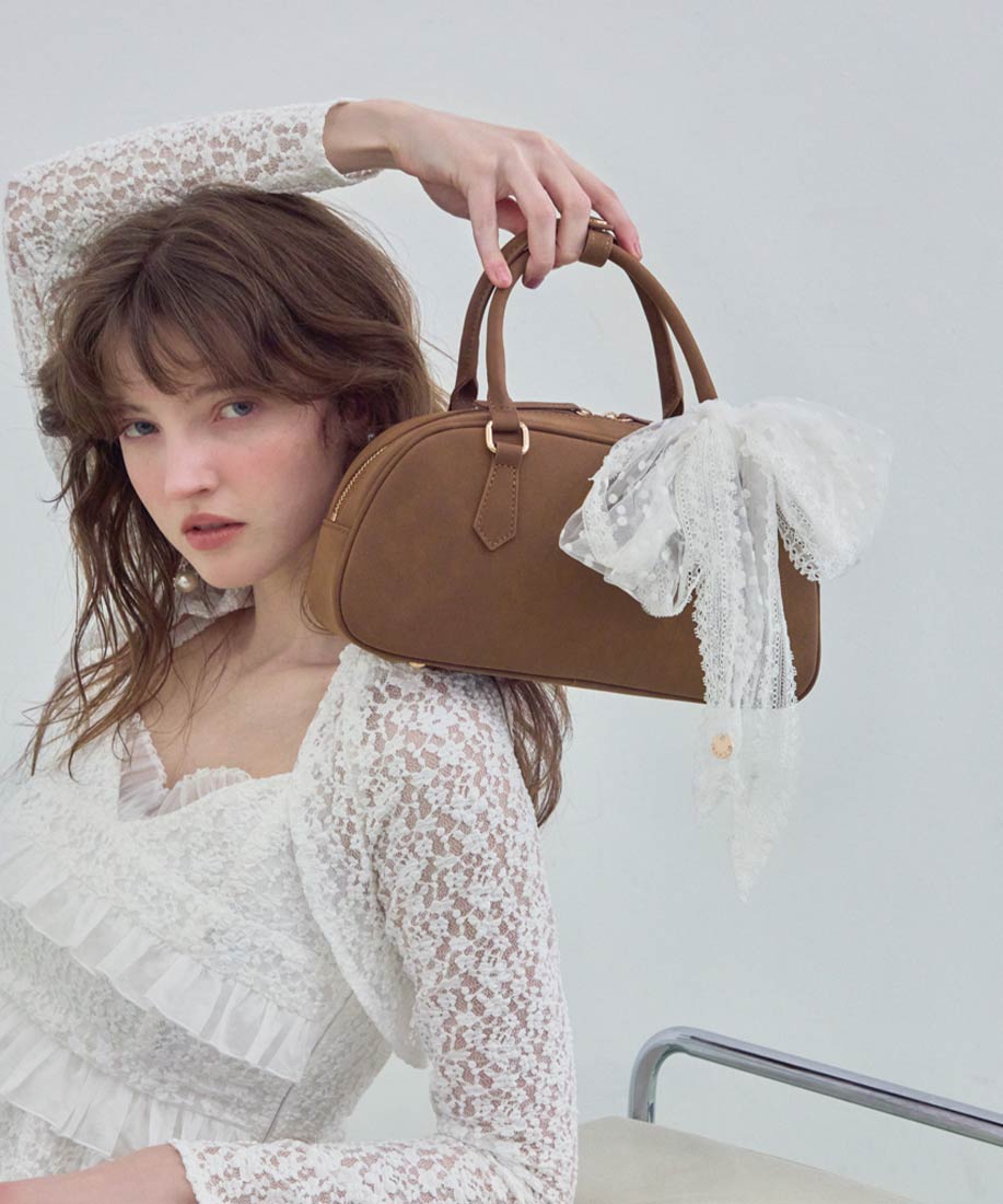 2WAY スカーフ付きエンボスロゴボストンバッグRANDA公式サイト