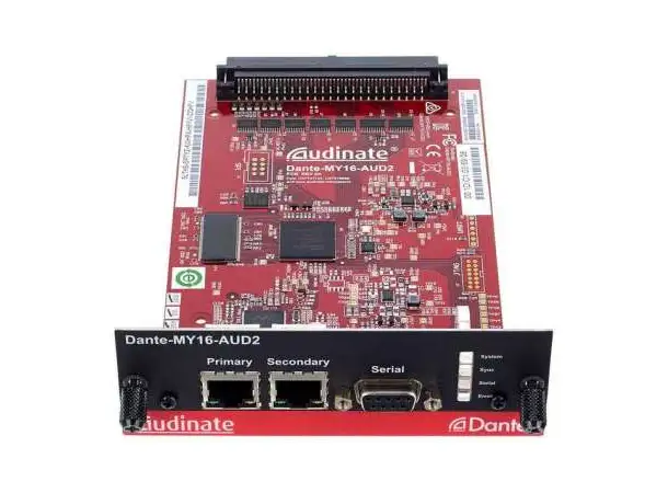 Yamaha MY16-AUD2 16-Channel Dante I/O Network I/O Card - Rubicon AS