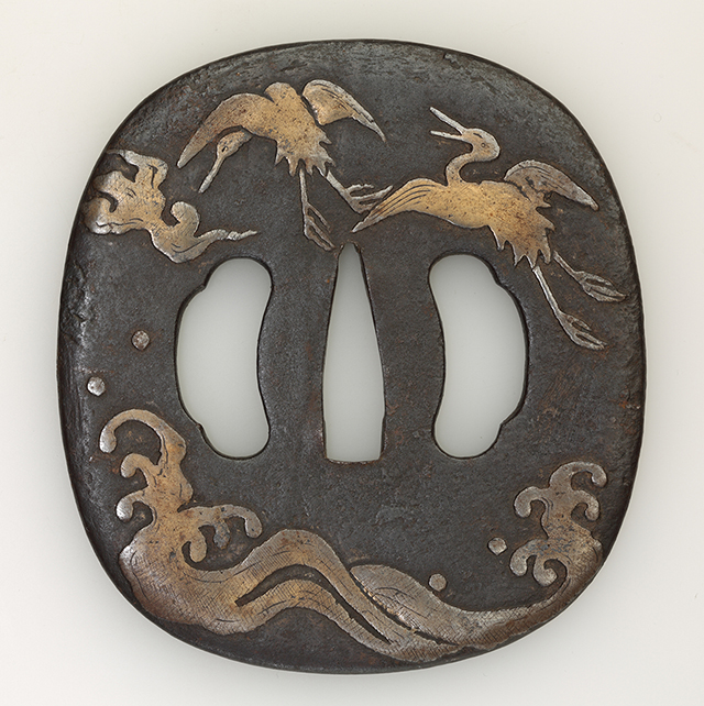 江戸初期 鉄地 透かし鍔、桐箱付 江戸初期 鉄地 透かし鍔、桐箱付