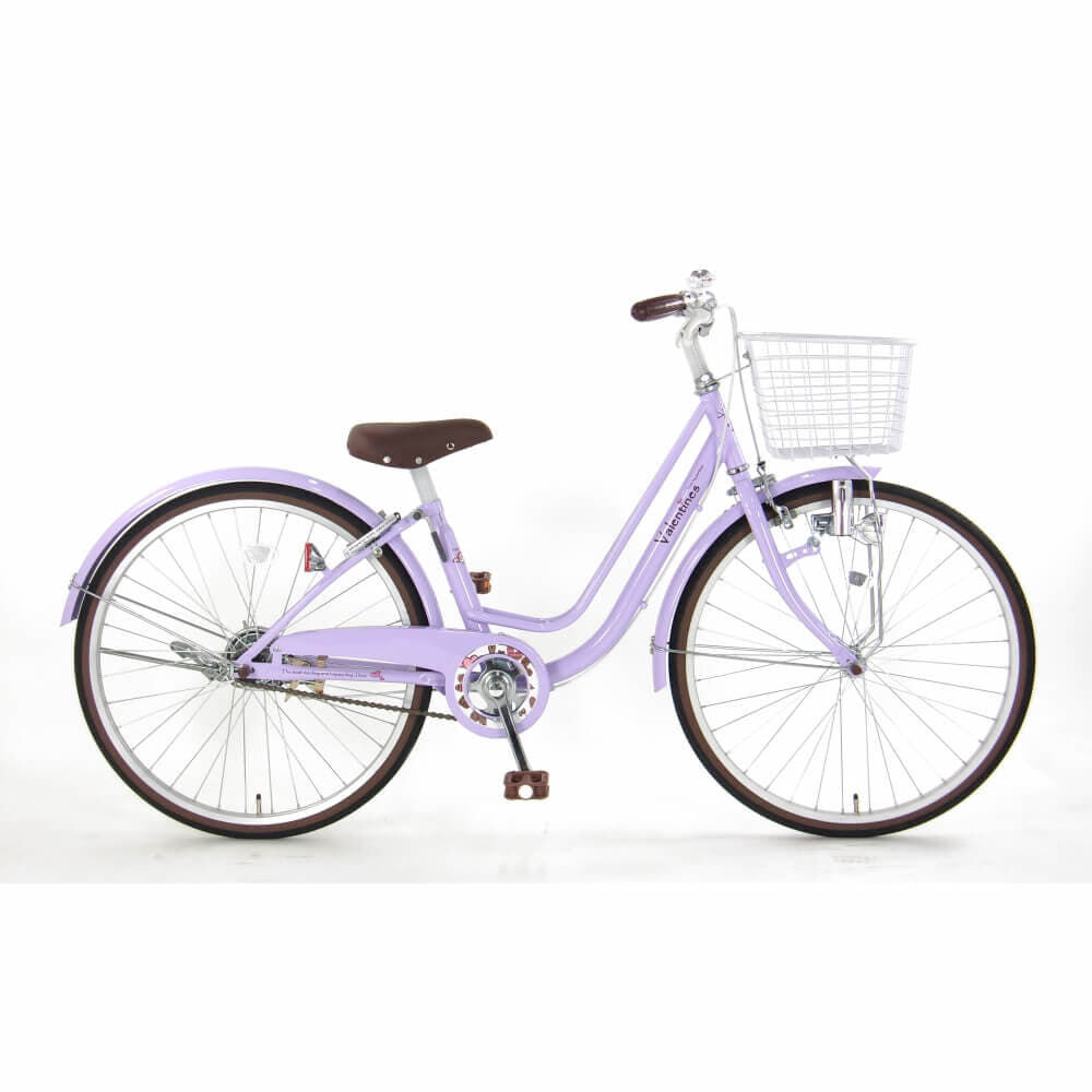 24インチ 身長125～140cm 子供用自転車 バレンタイン2（ライトパープル
