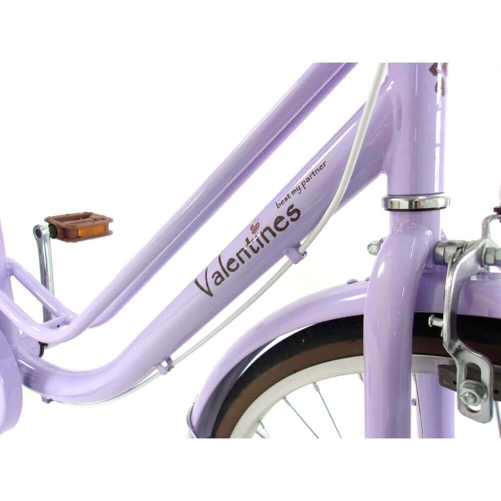24インチ 身長125～140cm 子供用自転車 バレンタイン2（ライトパープル
