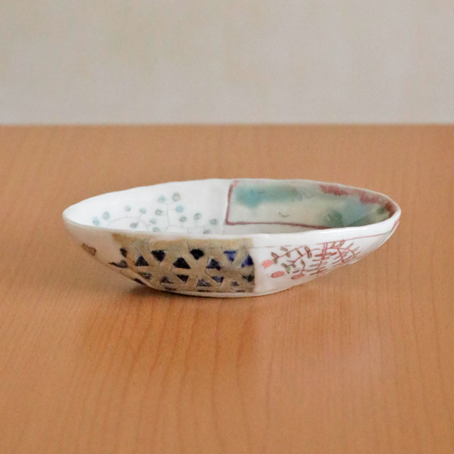 砥部焼の和食器 生石窯の小皿【砥部工房 からくさ】